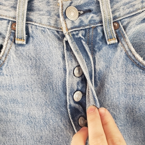 Levi's Premium 501 Button Fly‎ Jeans Blue Size 26x28 - Picture 4 of 12